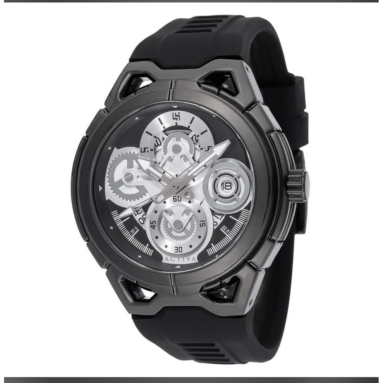 Activa X Invicta Mens Watch 44mm Black Acw9349003 Brand New